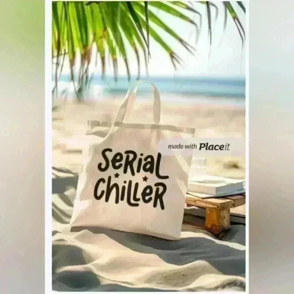 Serial chiller sarcastic funny quote tote recycled tote bag